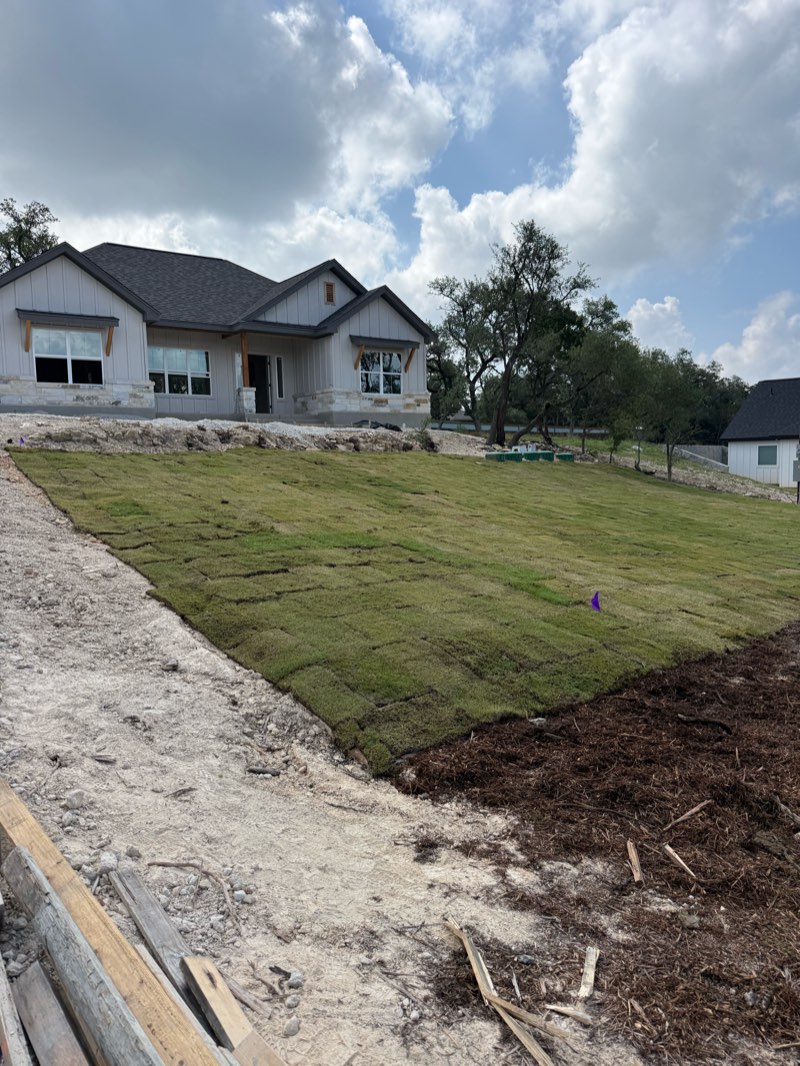 New sod over a finished septic install